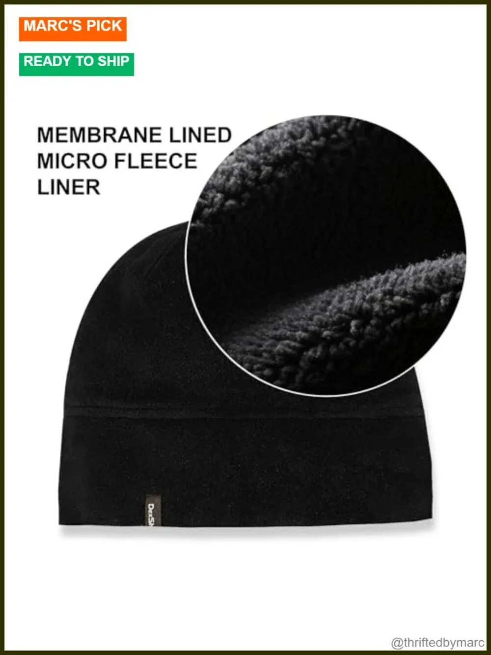 Waterproof Fleece-Lined Beanie Hat for Cold Weather Outdoor Use